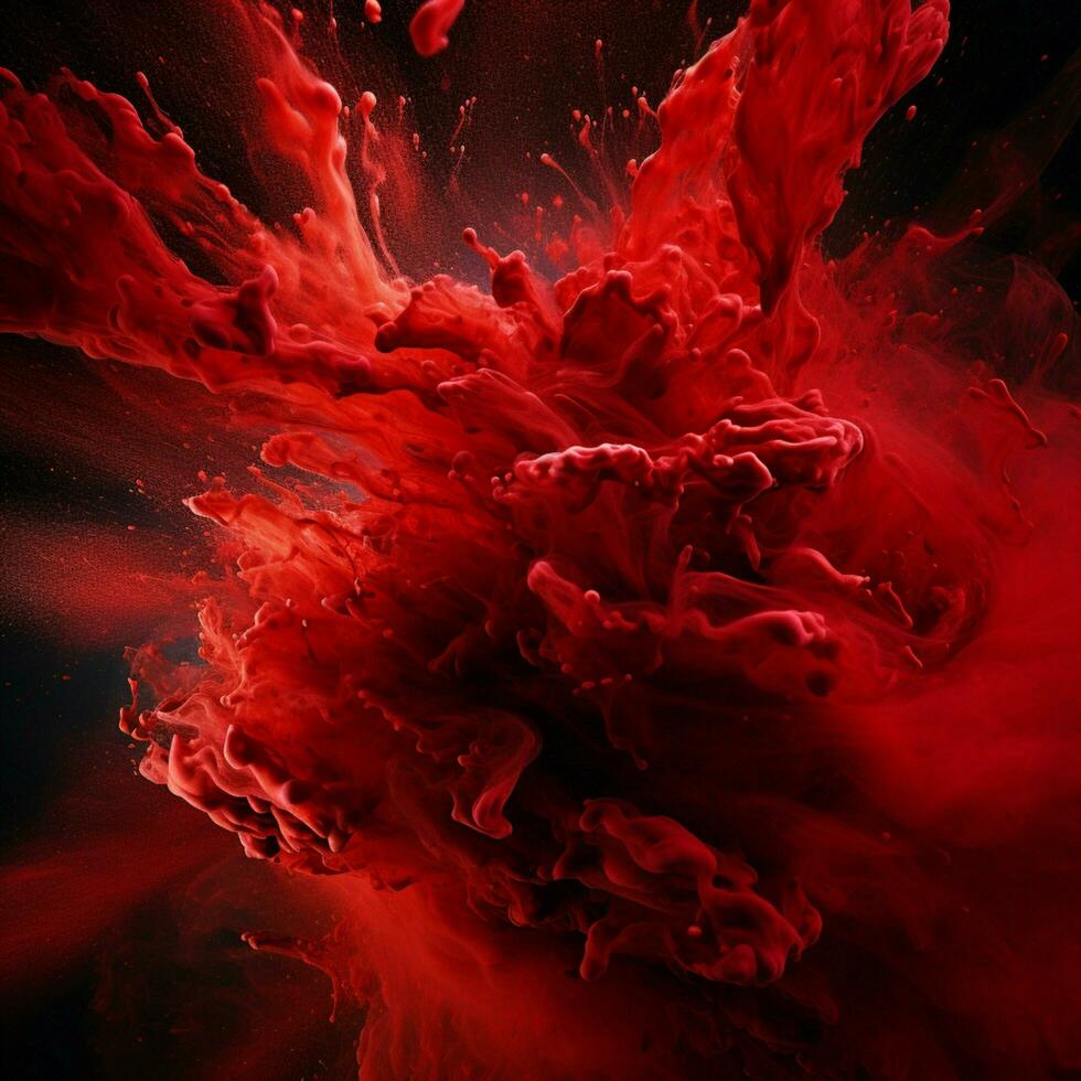 red color splash photo