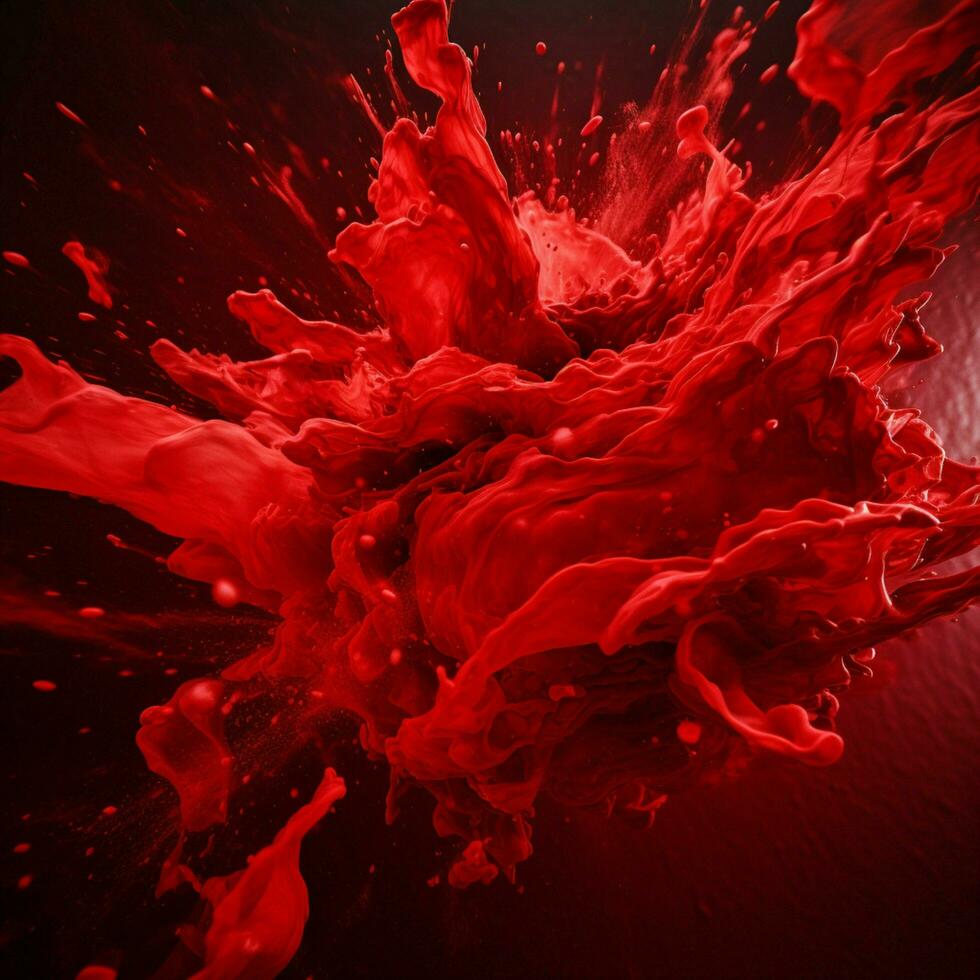 red color splash photo