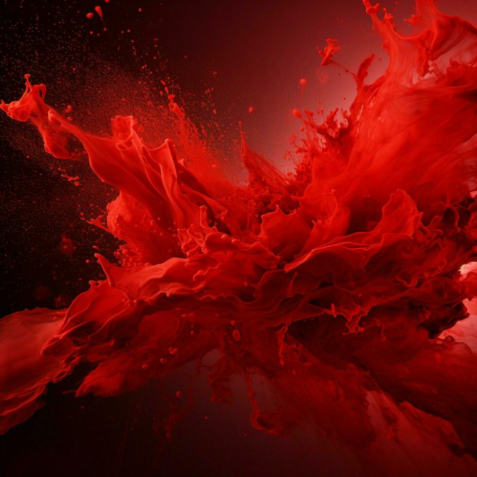 red color splash photo