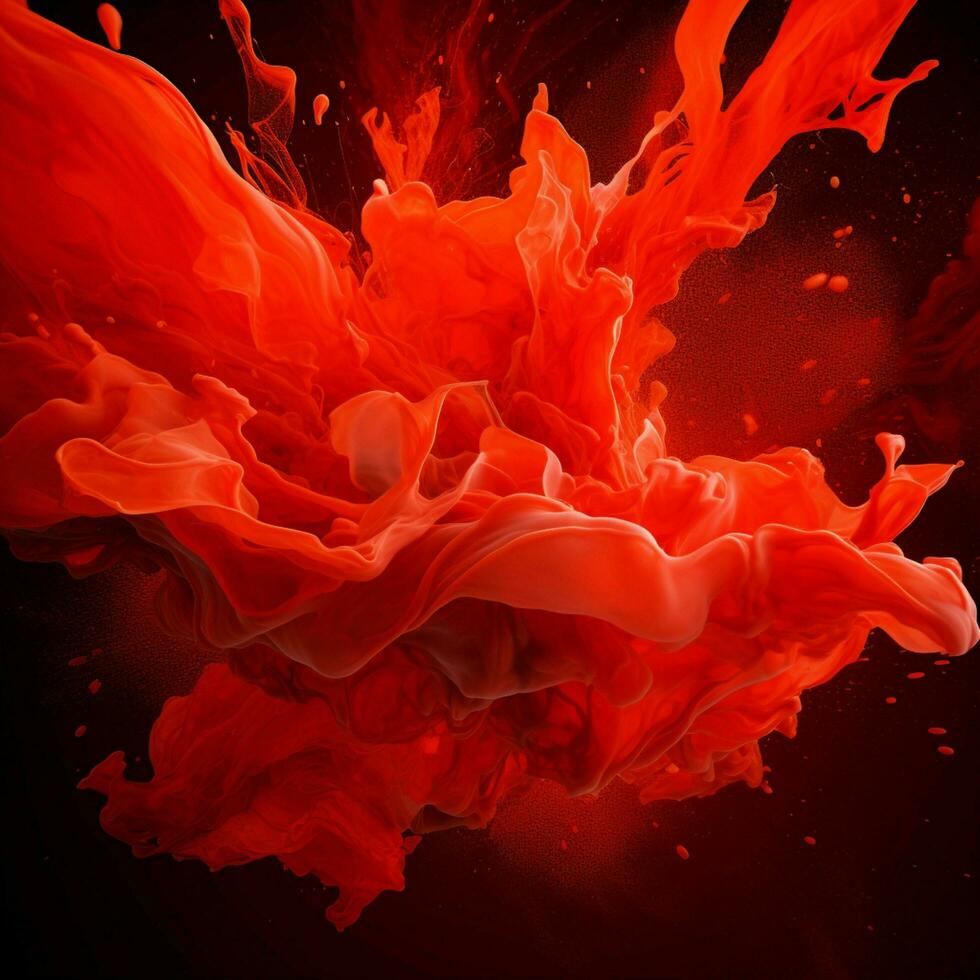 red color splash photo