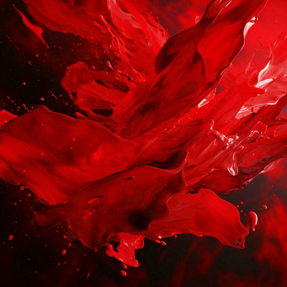 red color splash photo