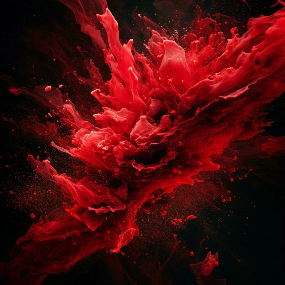 red color splash photo