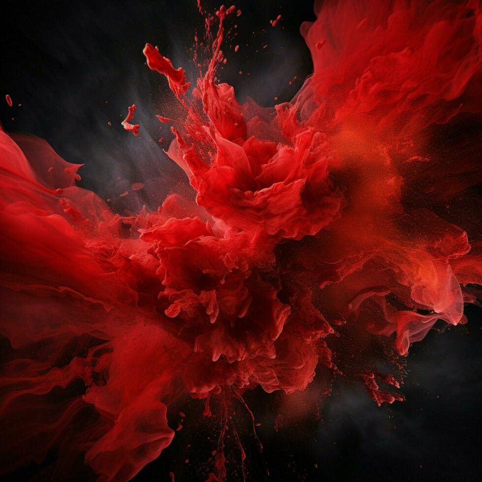 red color splash photo
