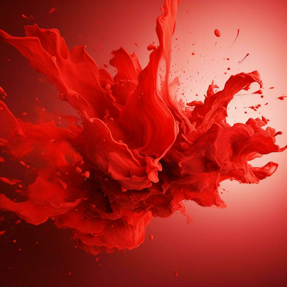 red color splash photo