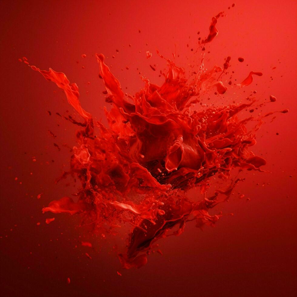 red color splash photo