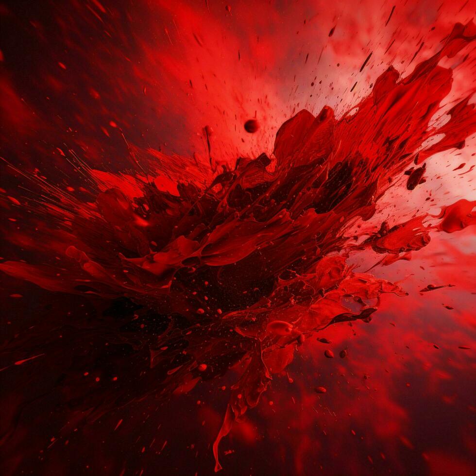 red color splash photo