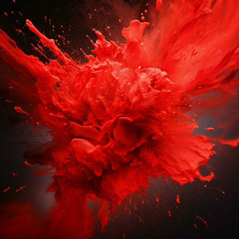 red color splash photo
