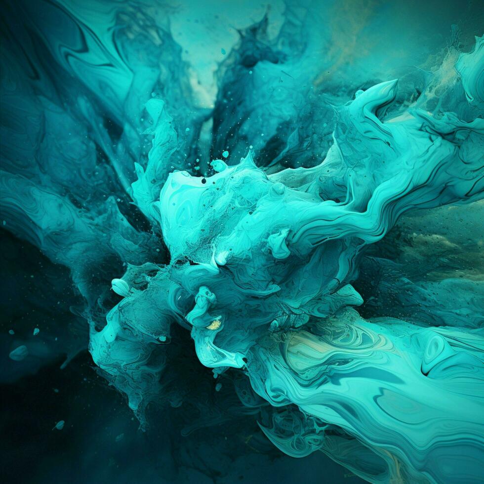 teal color splash photo