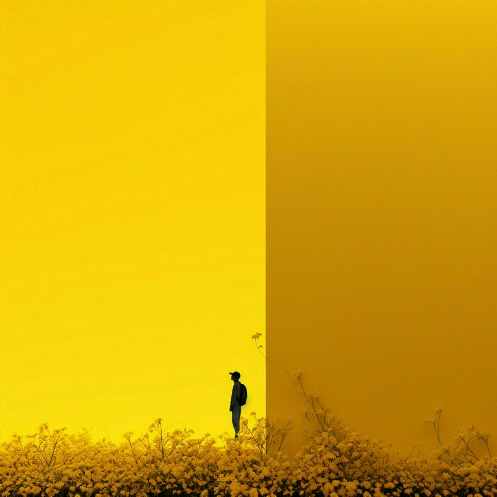 amarillo minimalista fondo de pantalla foto