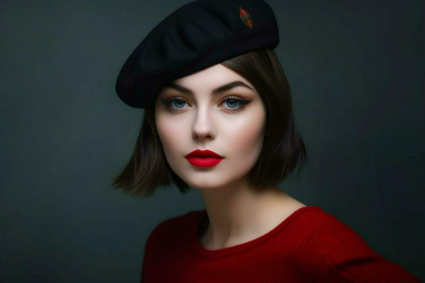 A beret with a classic French style photo