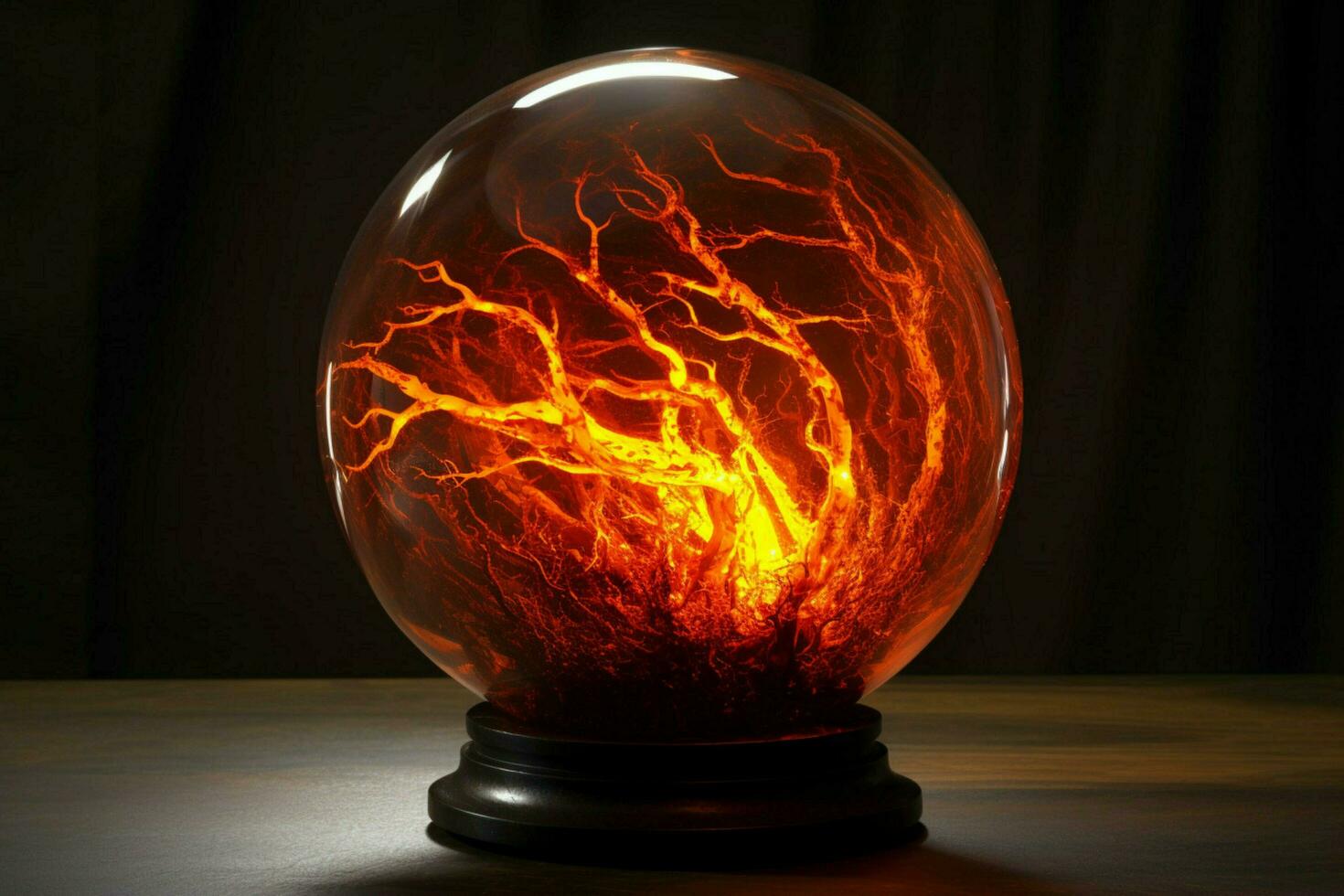 A blazing orb radiates heat and light photo