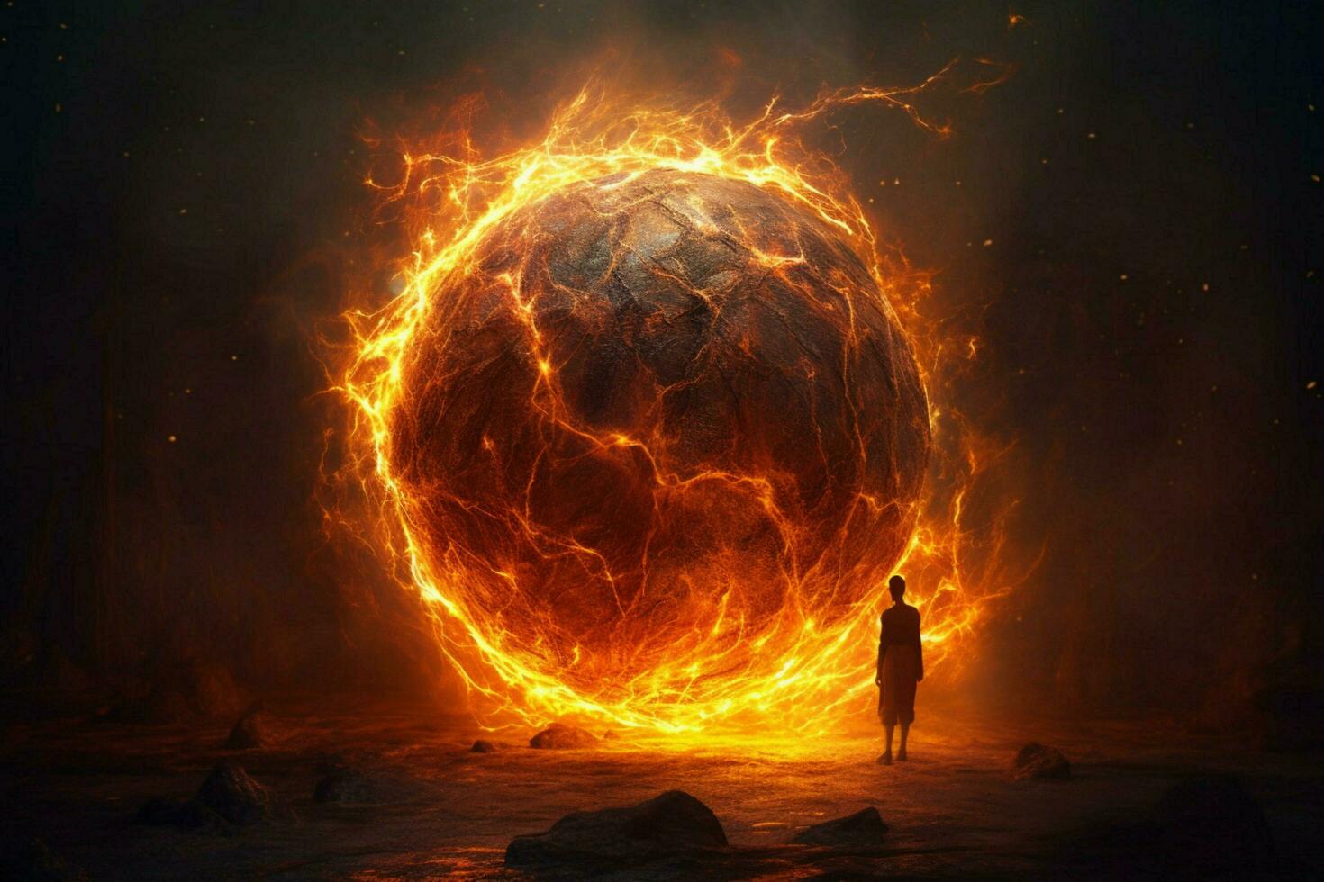 A brilliant ball of fiery energy photo