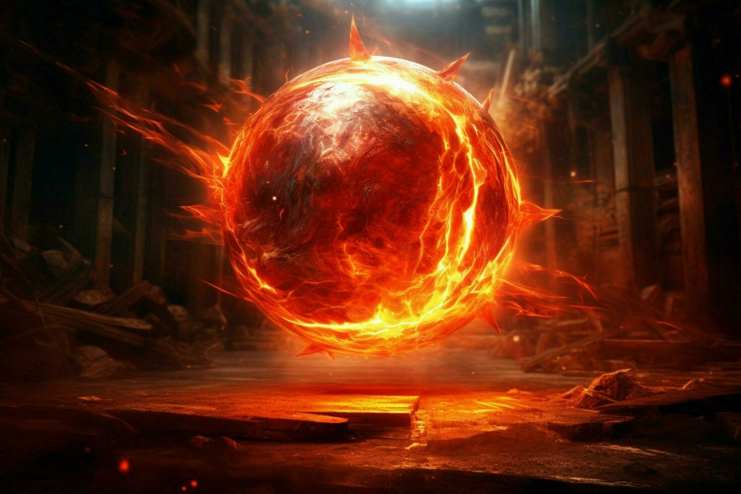 A brilliant ball of fiery energy photo