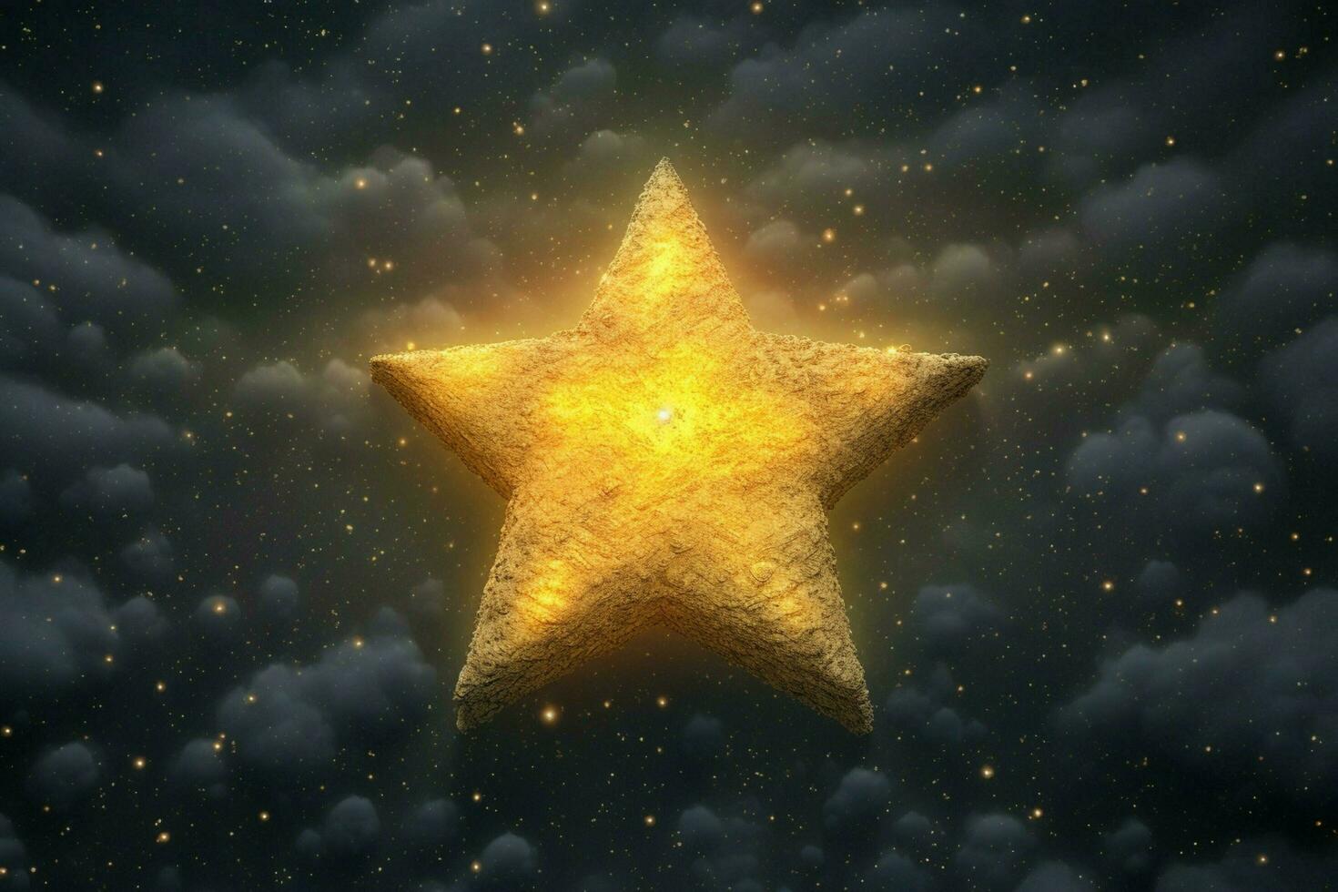 A brilliant yellow star dominates the heavens photo