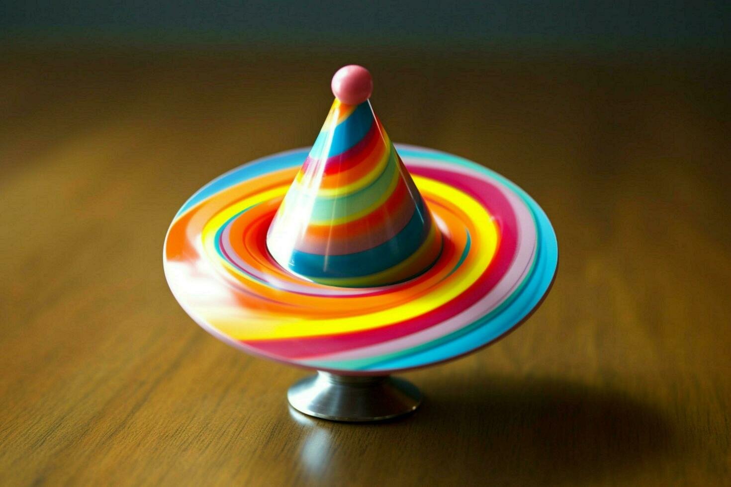 A colorful spinning top photo