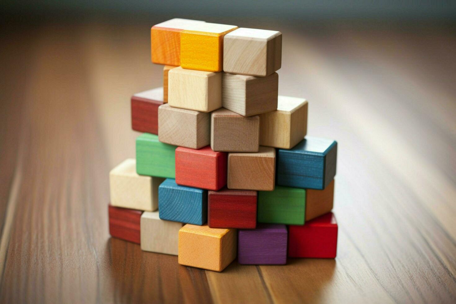 A colorful stack of wooden blocks 30622602 Stock Photo at Vecteezy