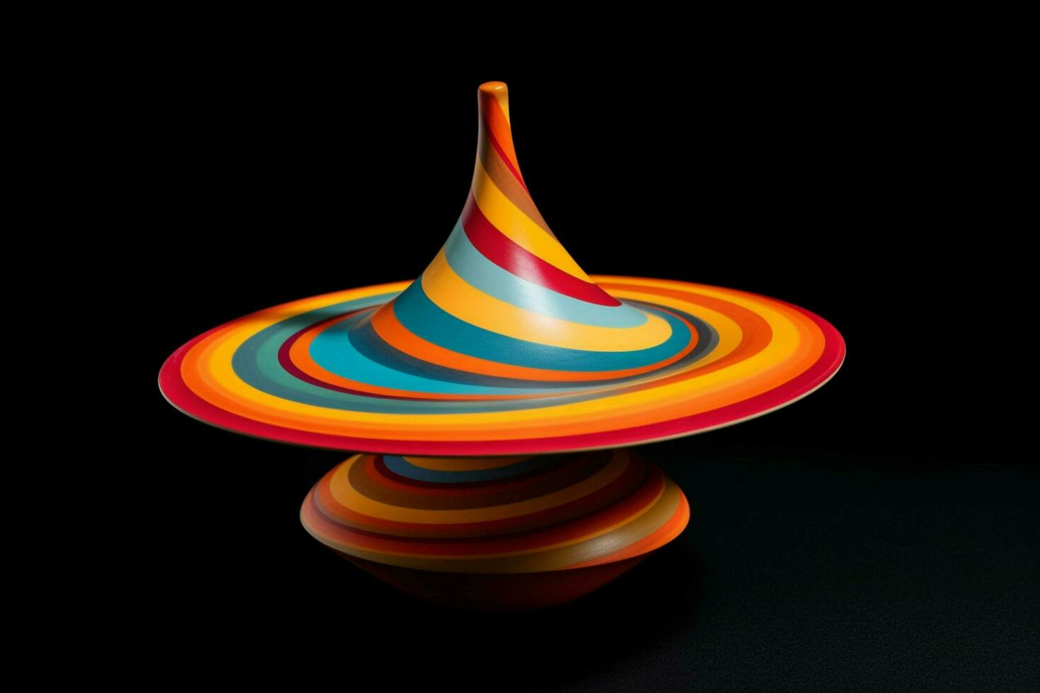 A colorful spinning top photo