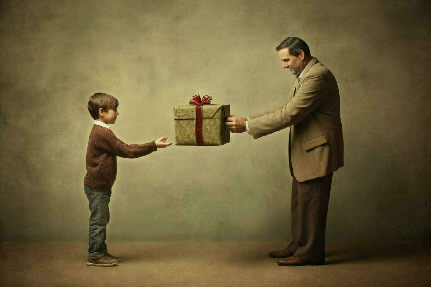 A dad receiving a special Fathers Day gift photo