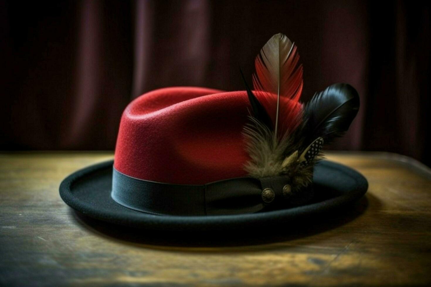 A fedora with a feather accent photo