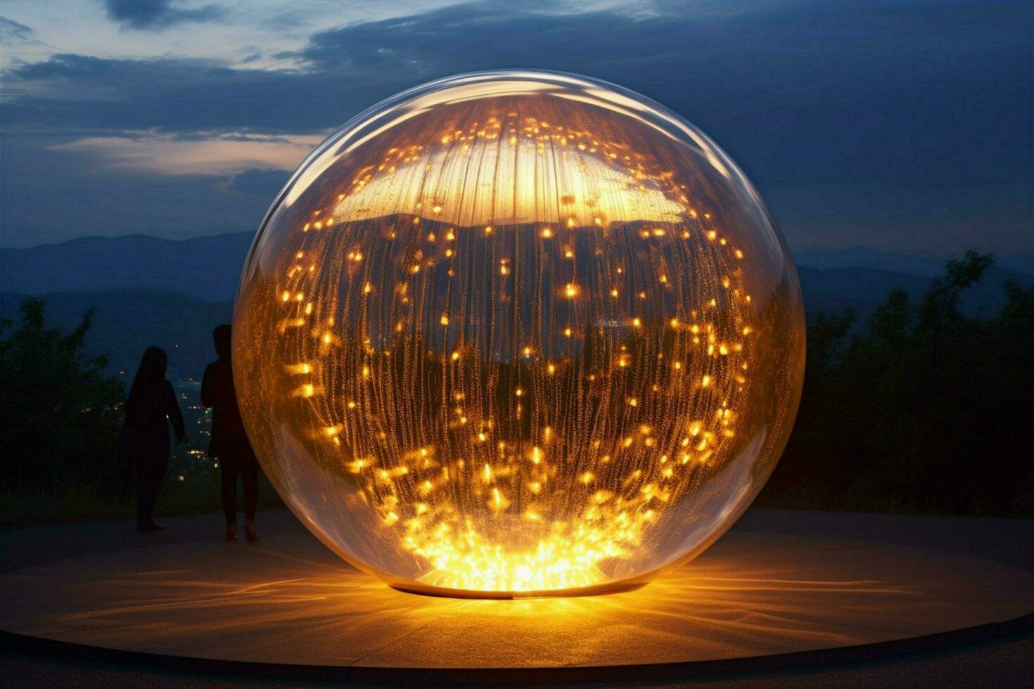 A magnificent sphere that lights up the sky photo