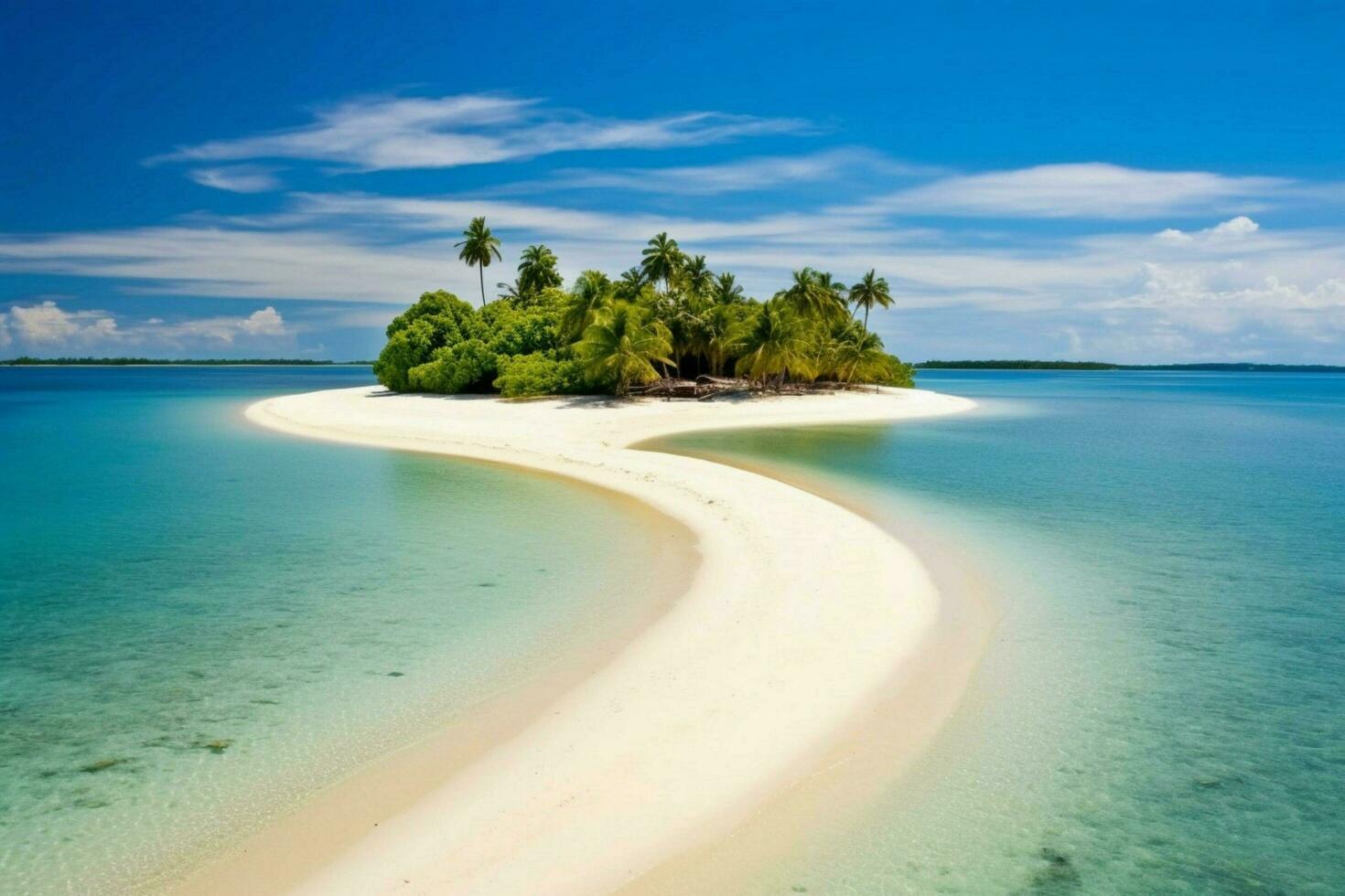 A peaceful island with white sandy beaches photo