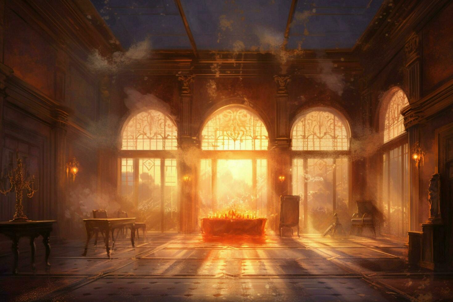 A radiant light fills the atmosphere photo