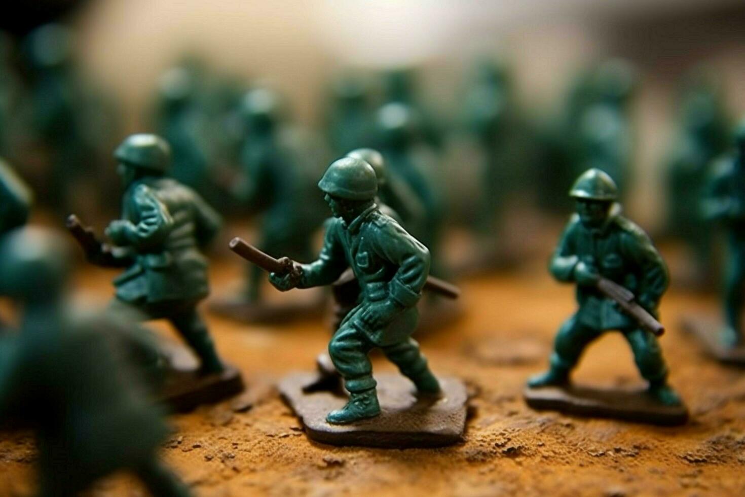 un conjunto de juguete soldados para fingir batallas foto