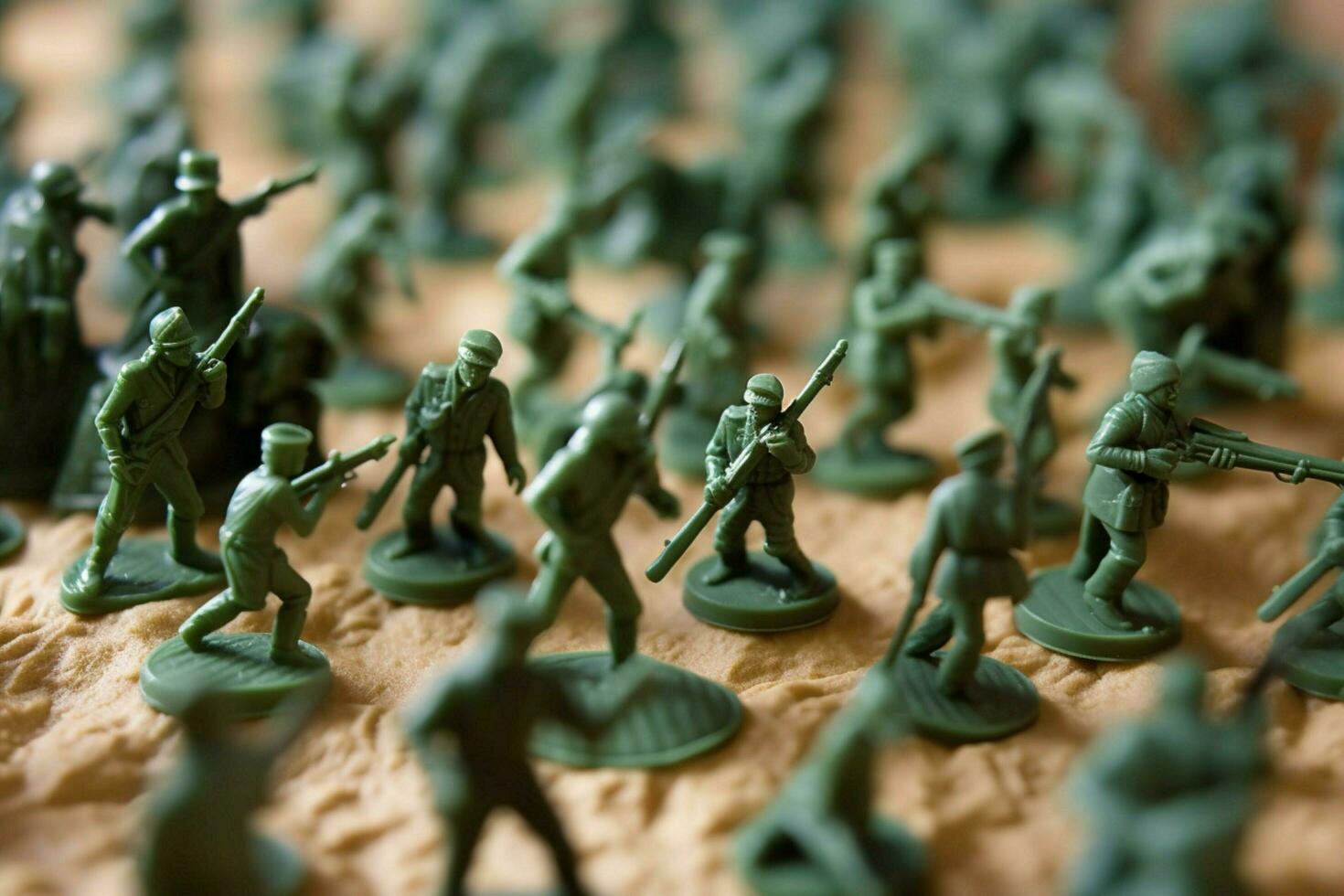 A set of toy soldiers for pretend battles photo