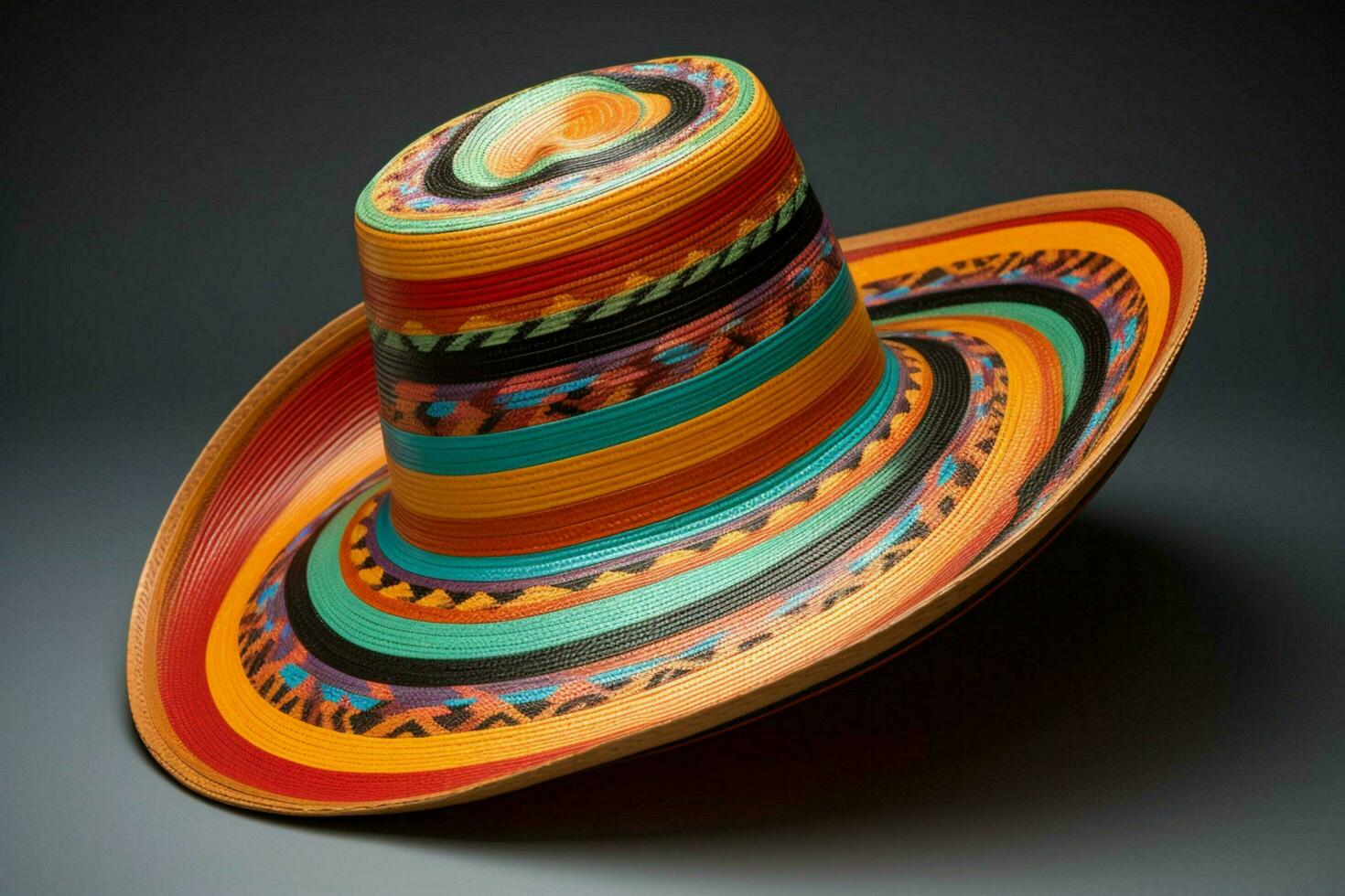 un sombrero con un vistoso podar foto