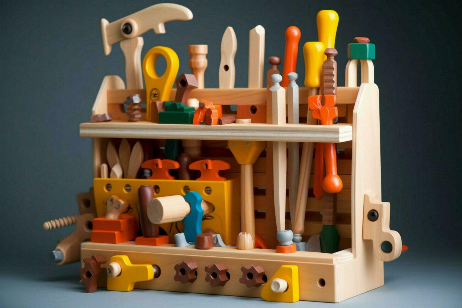 A toy tool set for aspiring builders photo