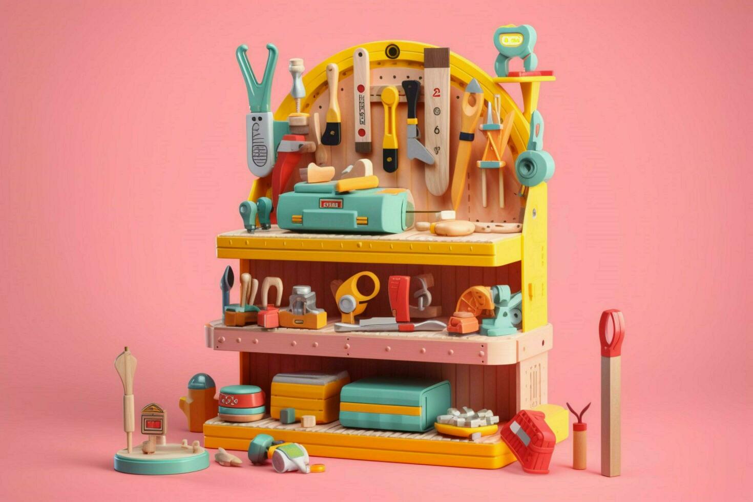 A toy tool set for aspiring builders photo