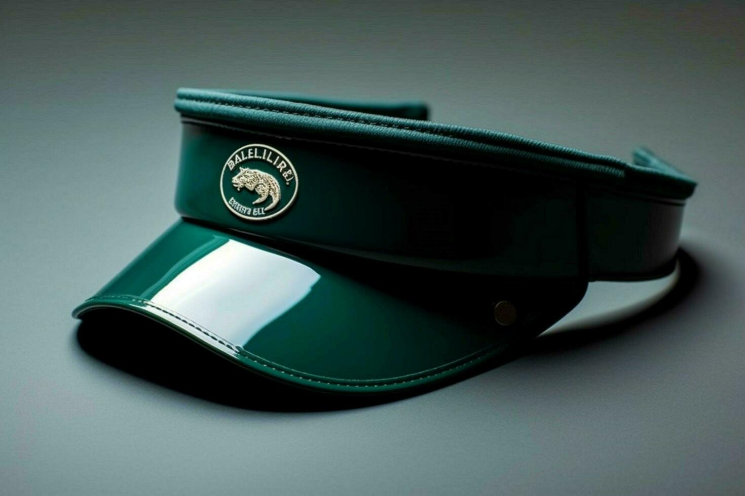 A visor with a company logo photo