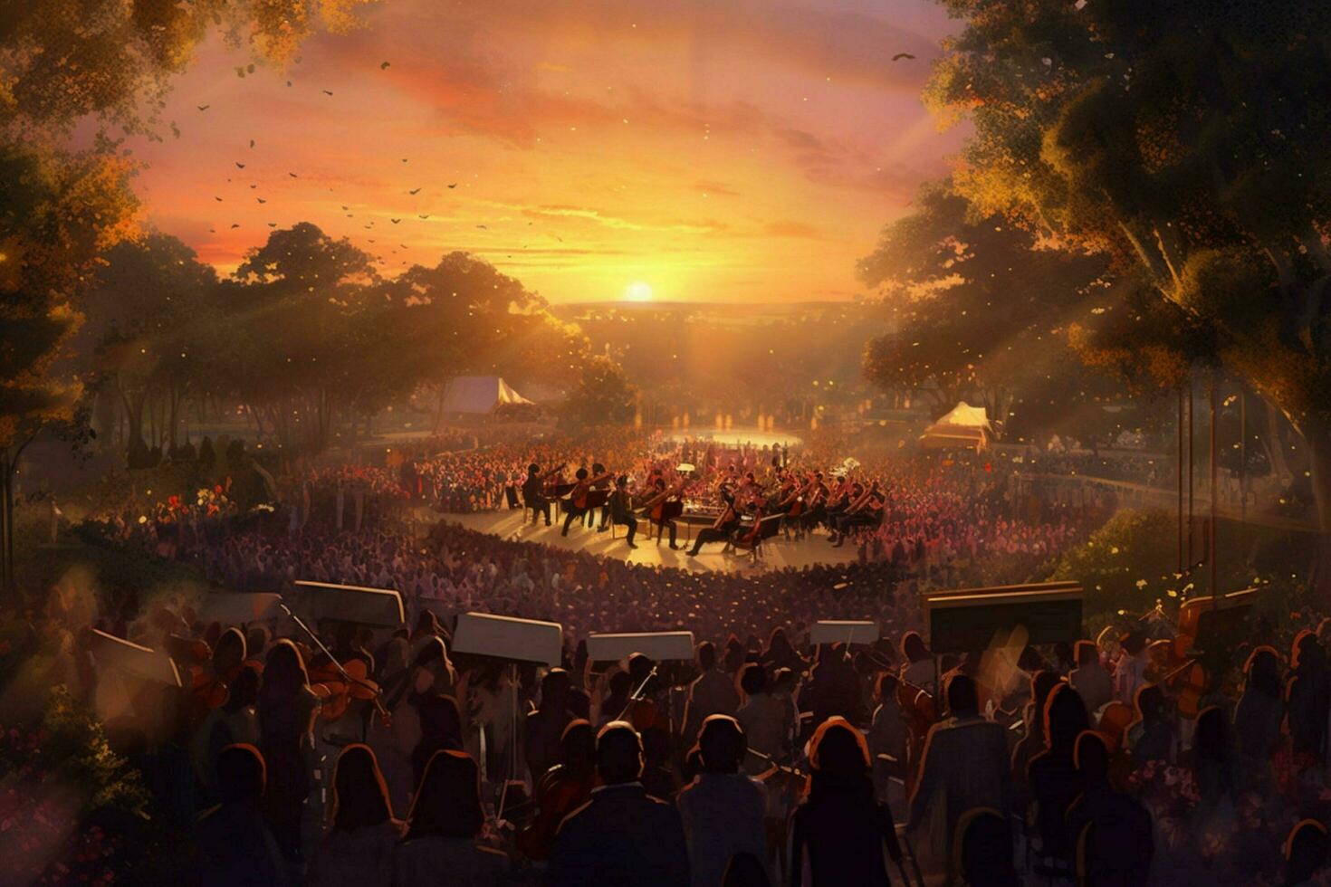 An outdoor summer concert photo