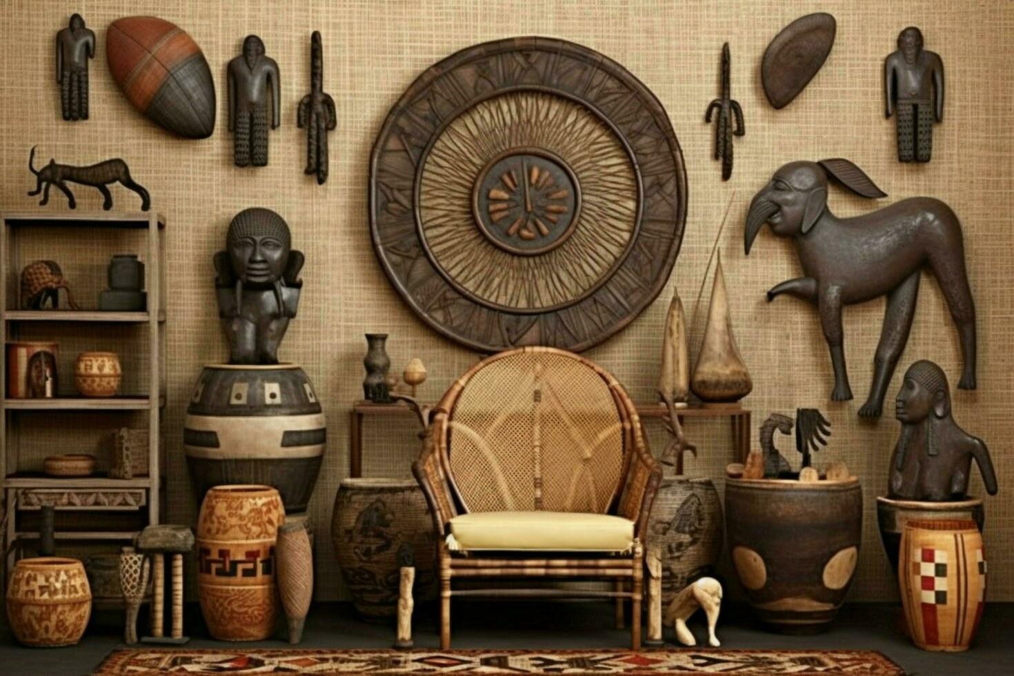 combinación de africano y europeo diseño elementos foto