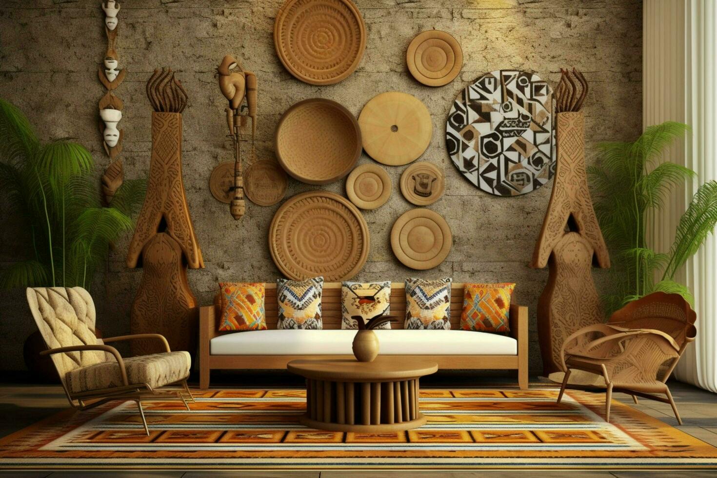 Combination of African and European design elements photo