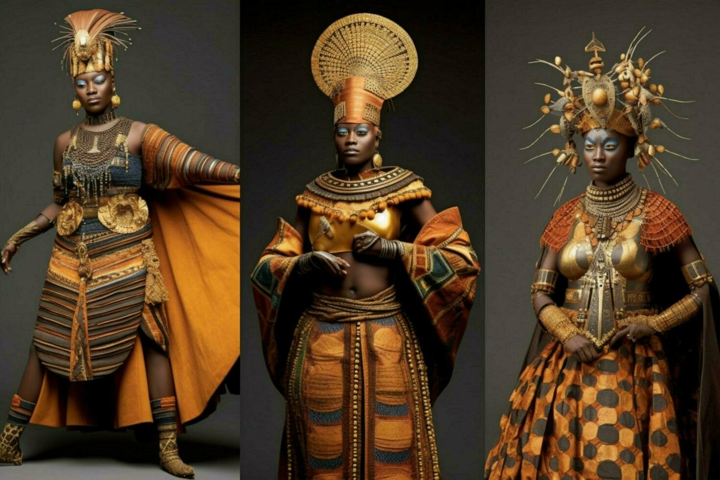 diseños representando africano realeza y insignias reales foto