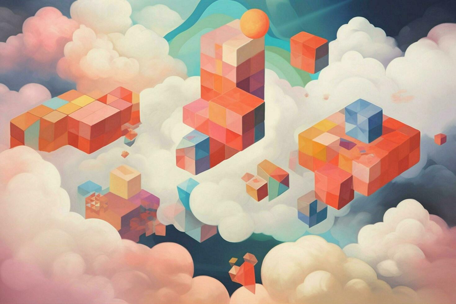 Finding shapes in the clouds photo