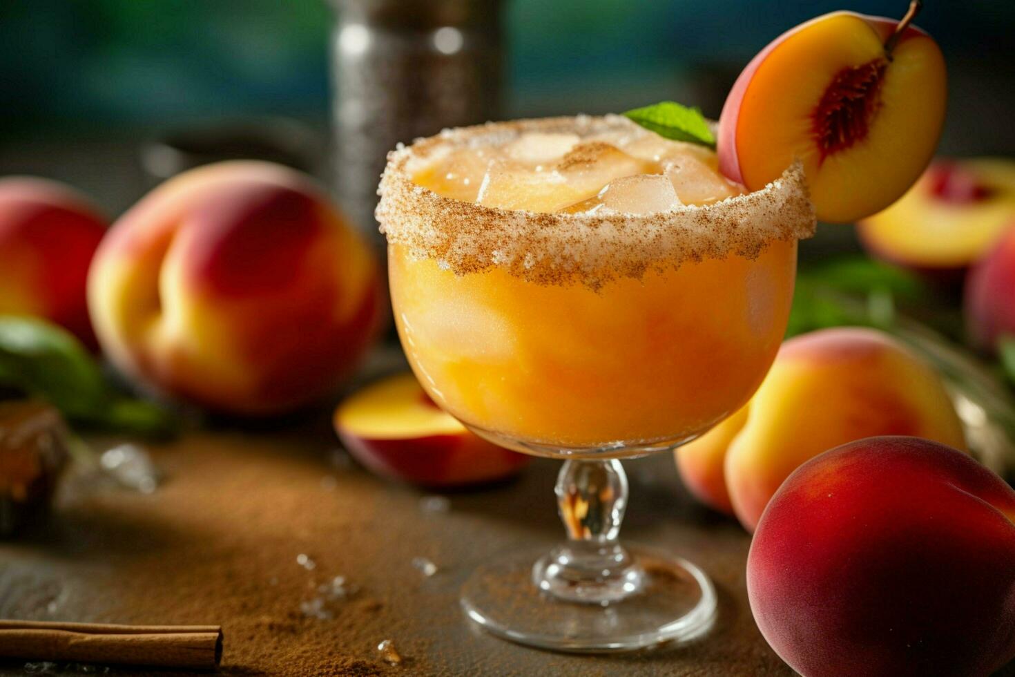 Food of the gods a peach margarita defying logic an photo