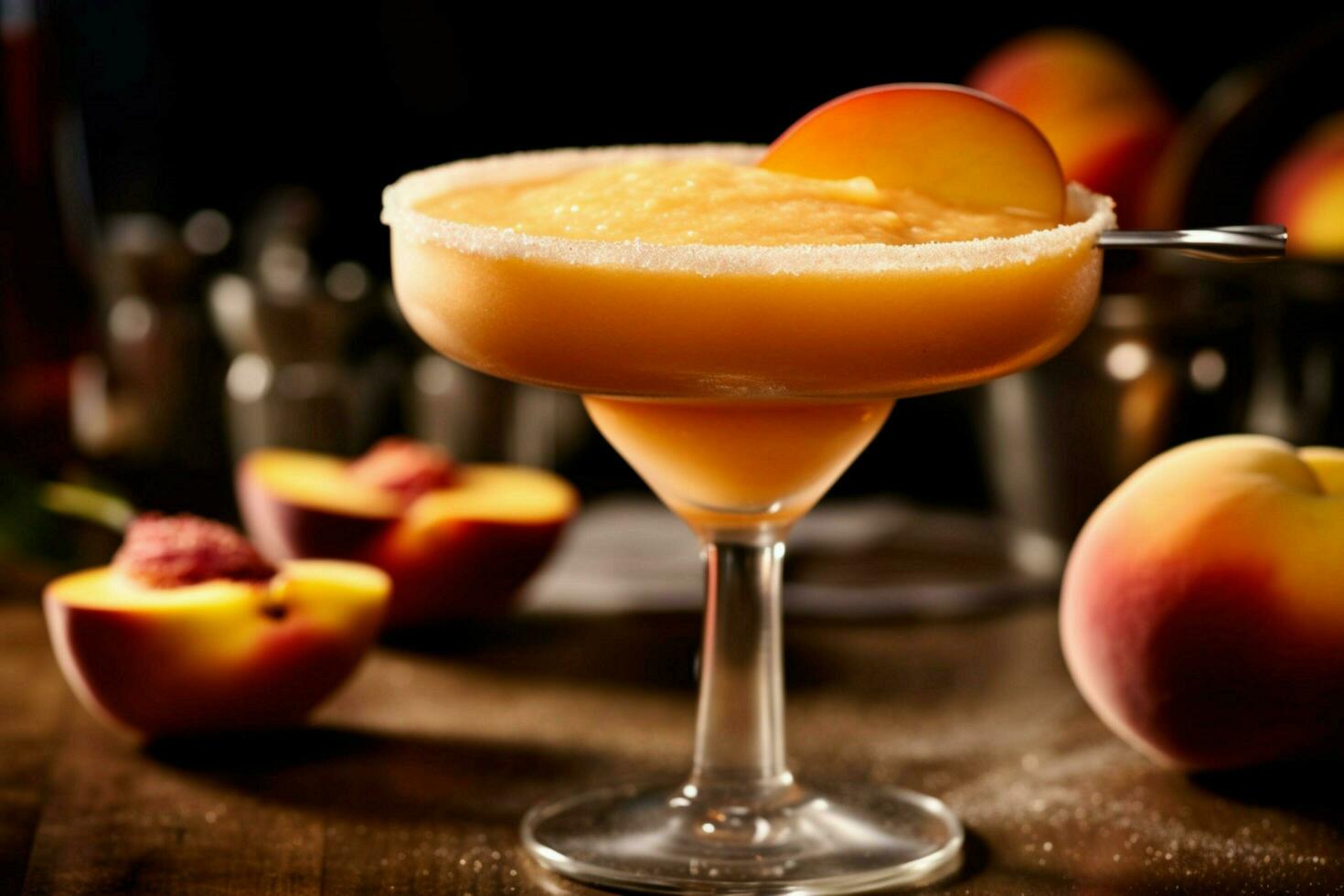 Food of the gods a peach margarita defying logic an photo