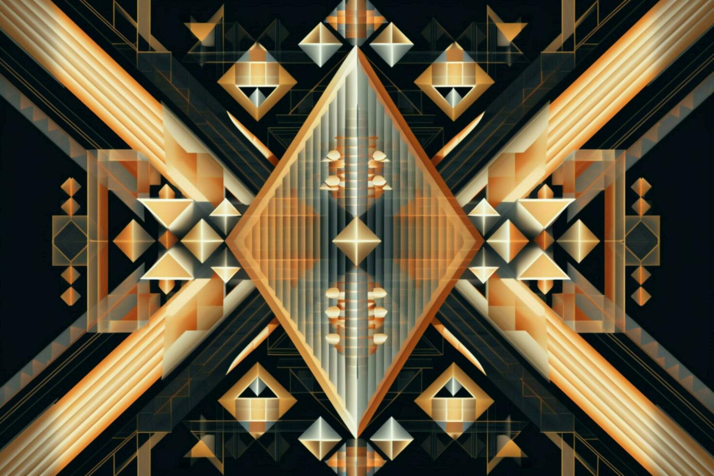 Geometric shapes repeated in symmetrical patterns photo