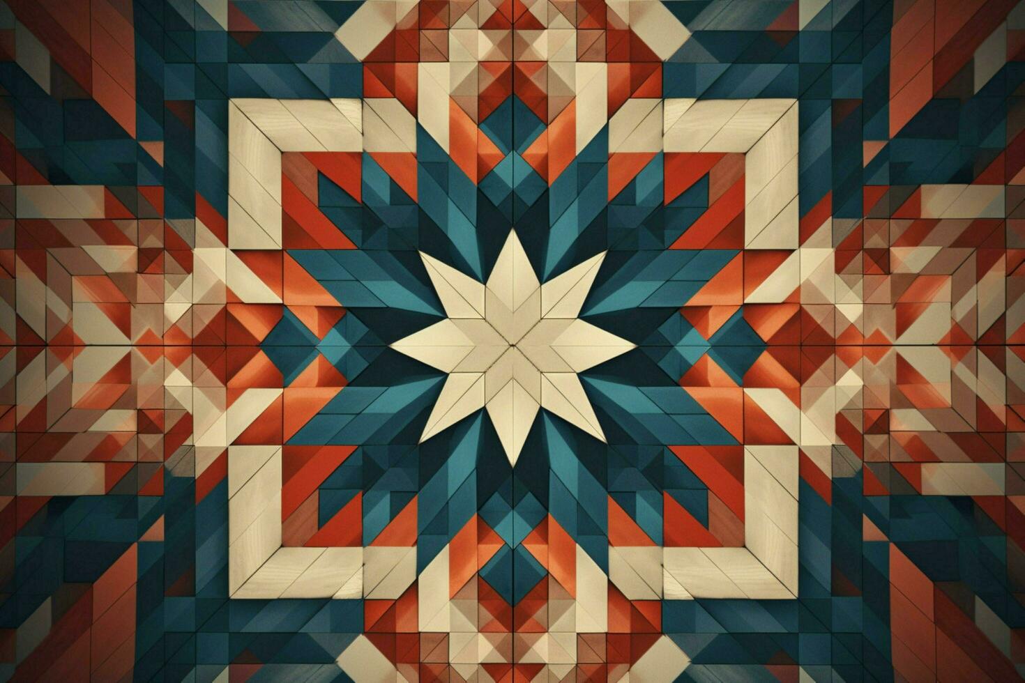 Geometric shapes repeated in symmetrical patterns photo