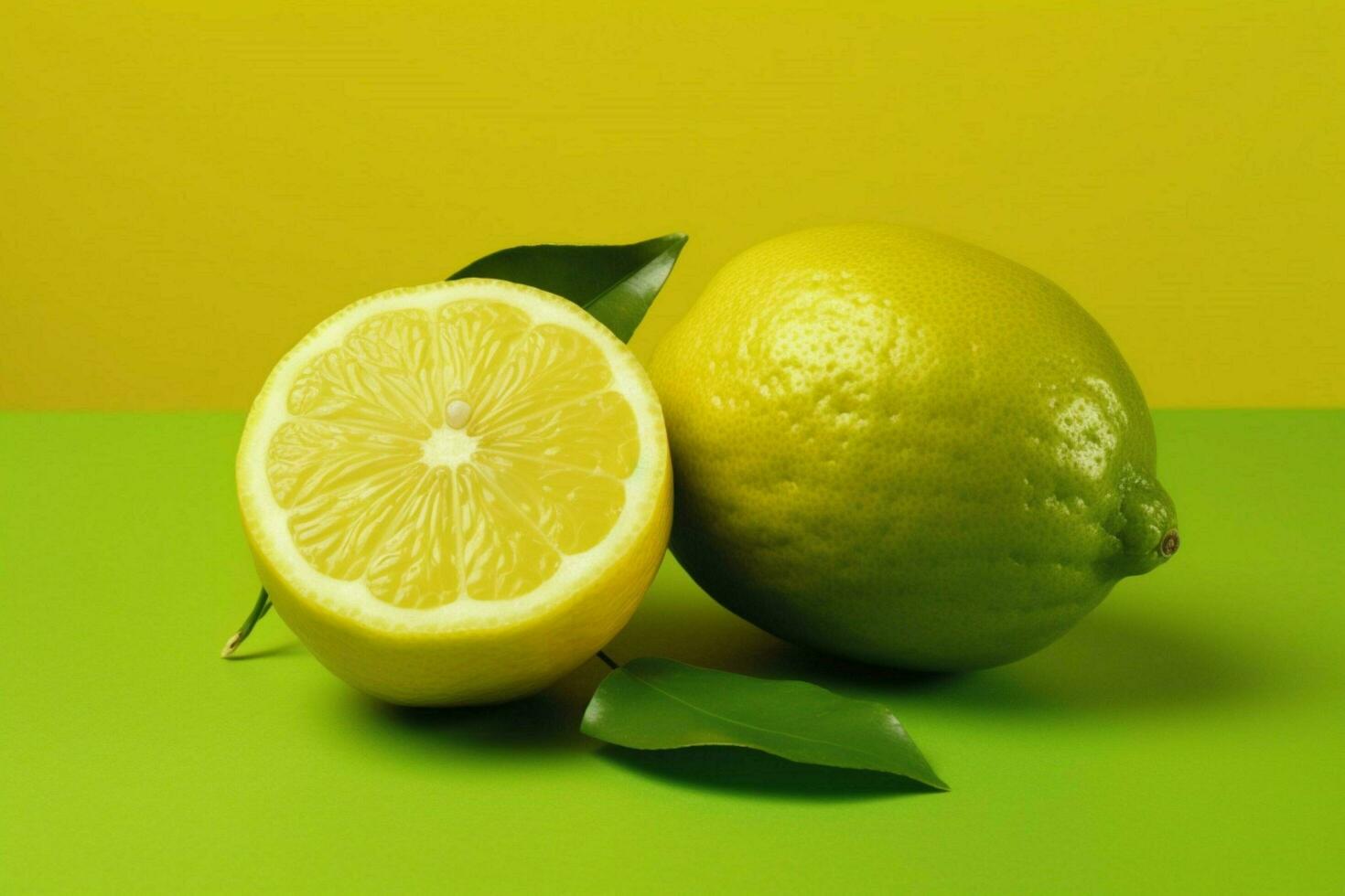 Lim on lemon and lime photo