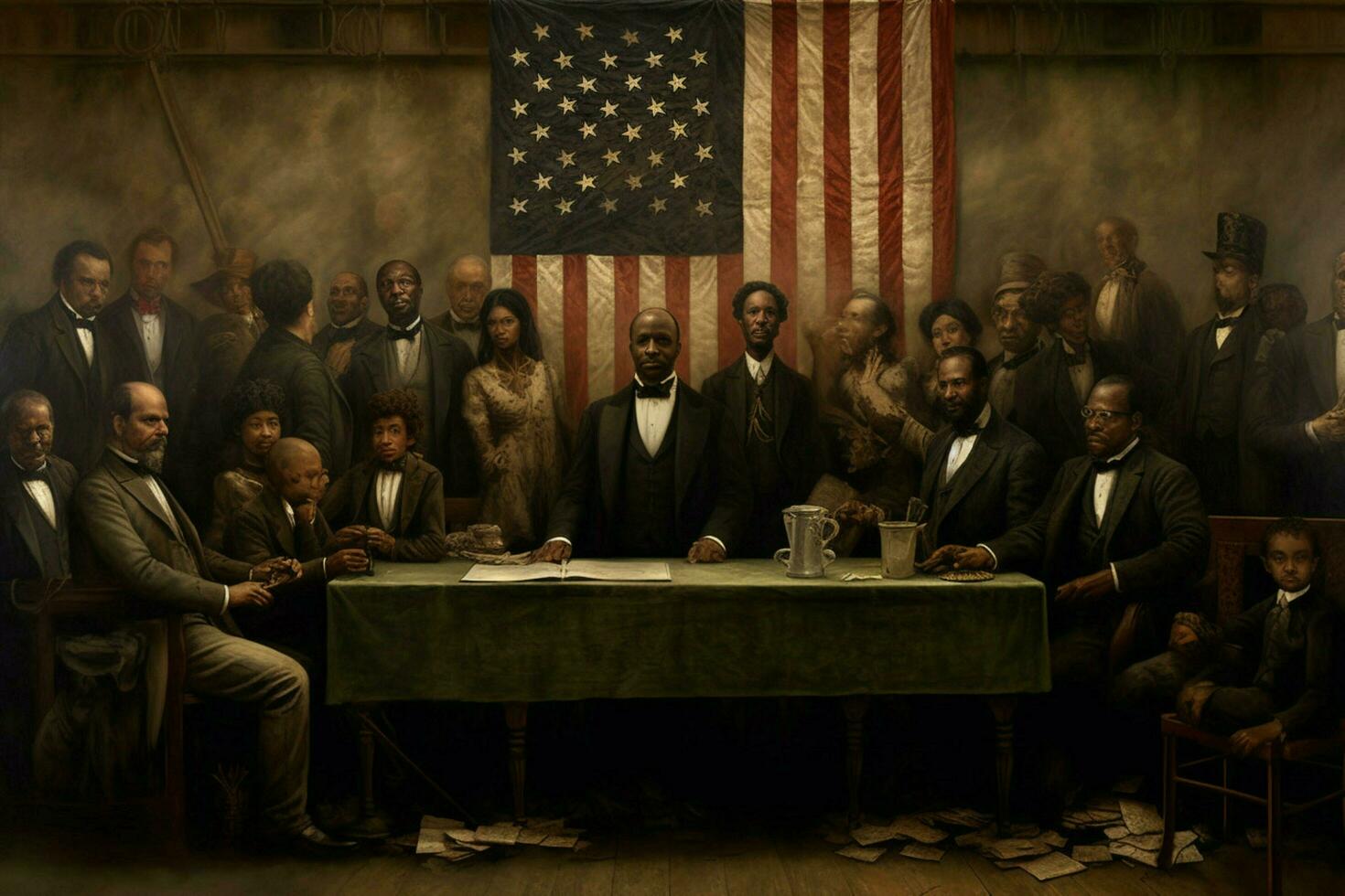 Observing the passing of the 13th Amendment photo