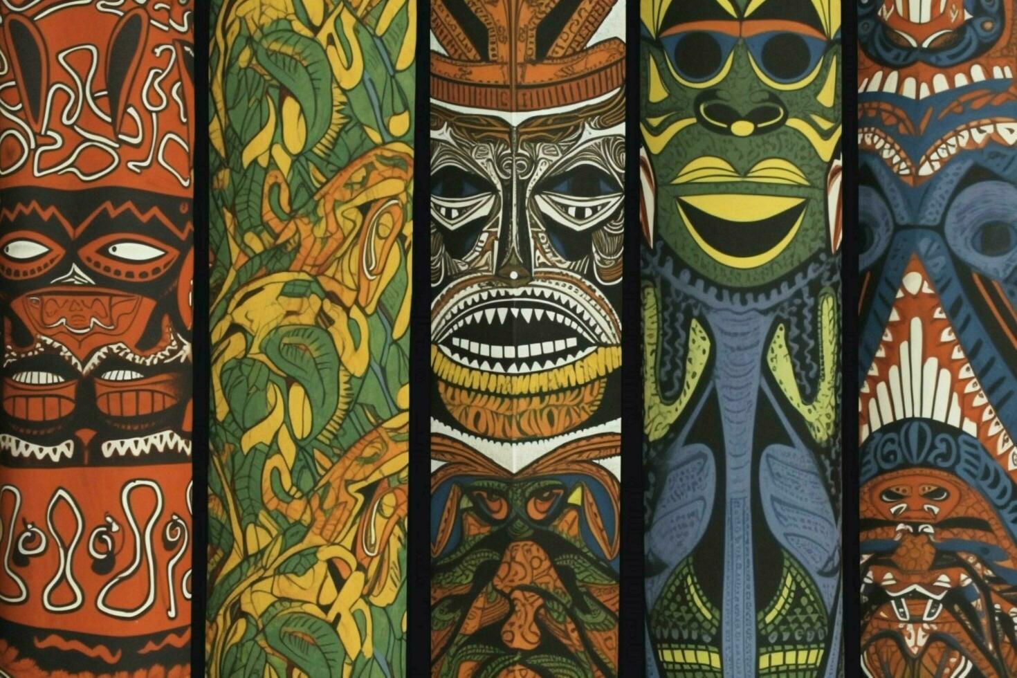 Patterns representing African mythological creature photo