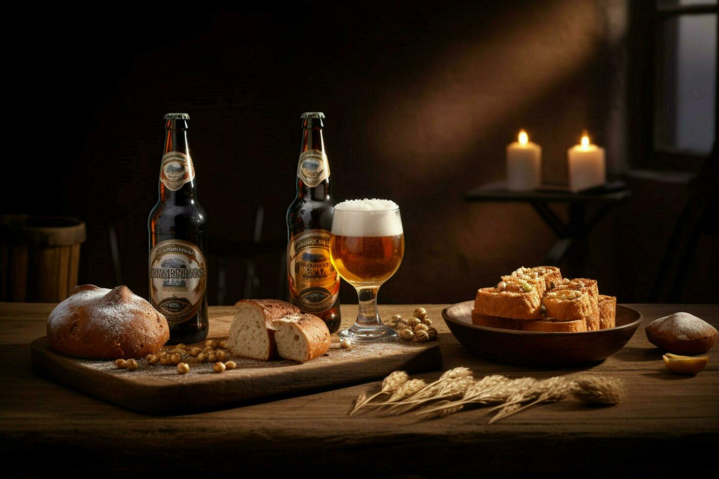 Photorealistic Product shot Food photography beer photo