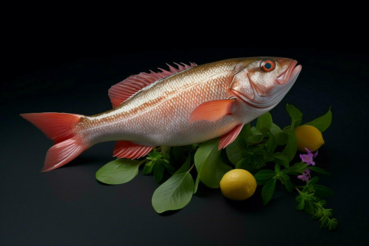 fotorrealista producto Disparo comida fotografía pescado foto
