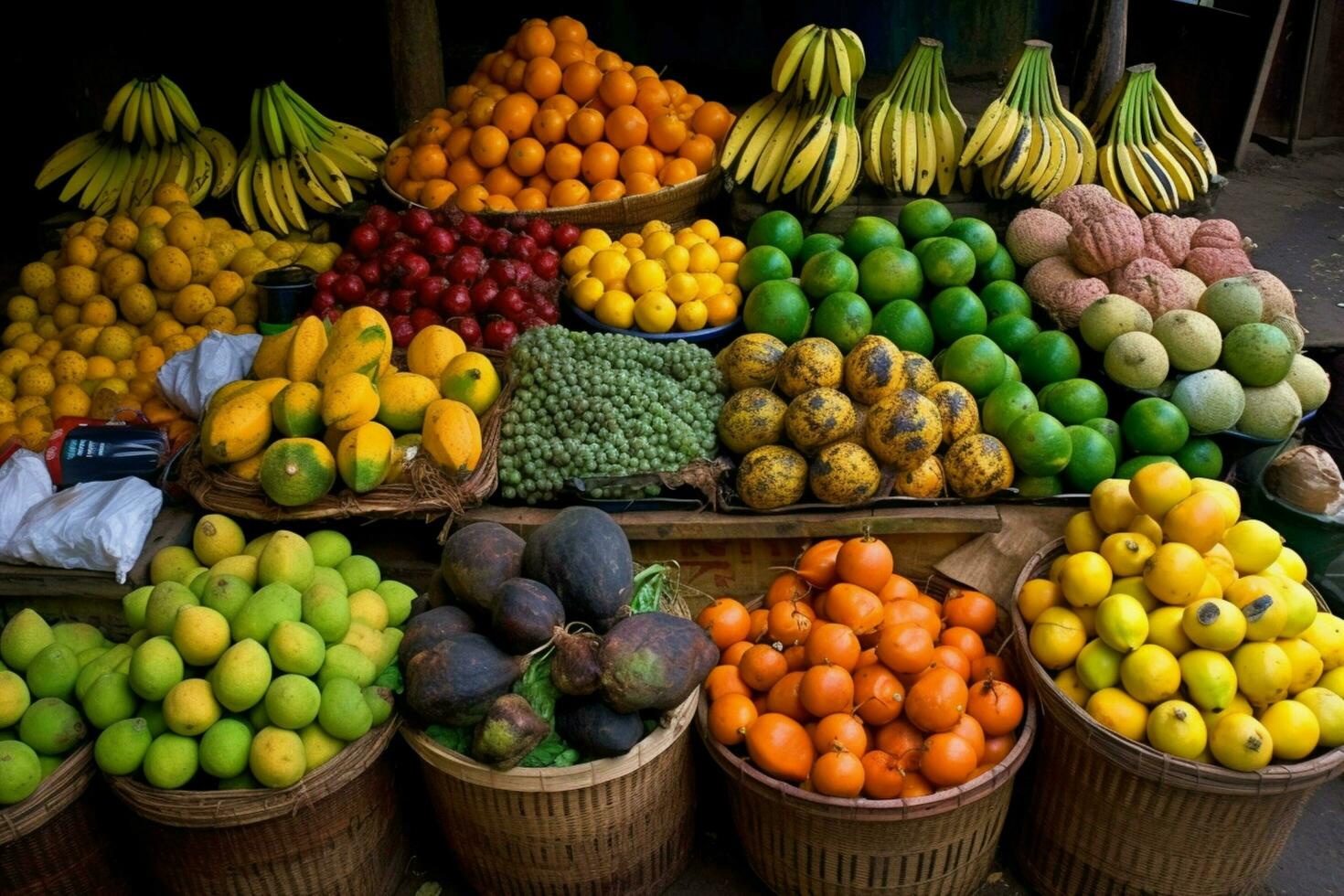 The abundance and variety of African fruits and veg photo