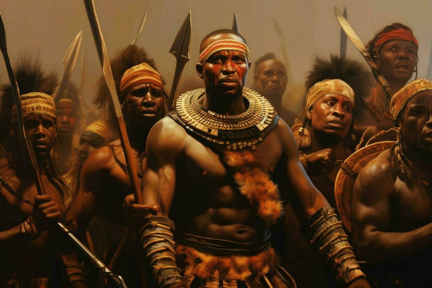 The bravery and courage of African warriors photo