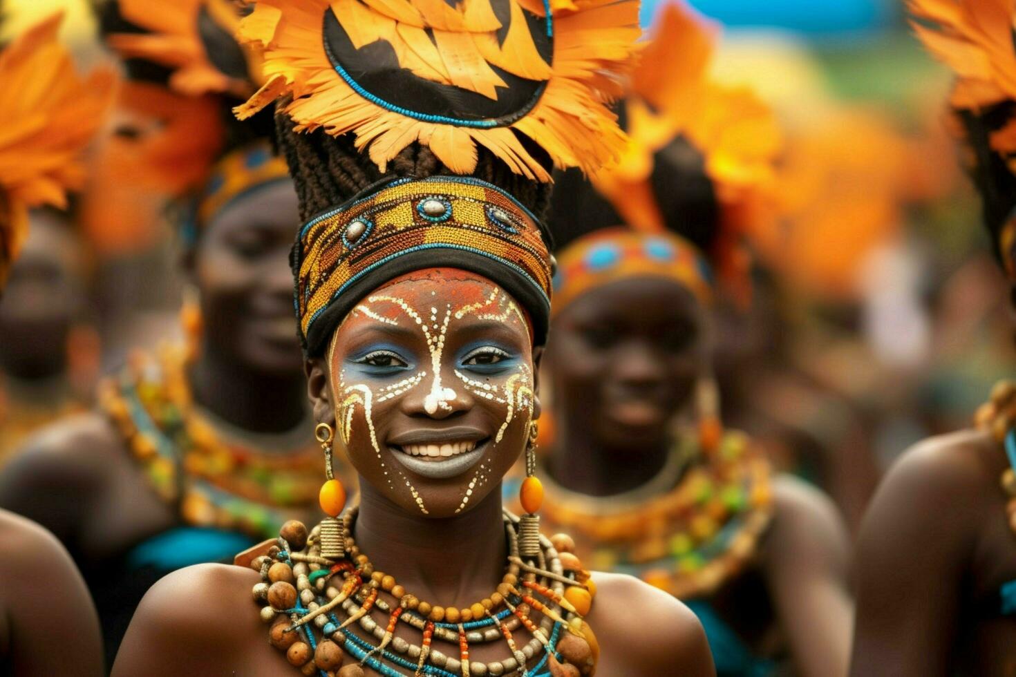 The colorful and lively celebrations of African tra photo