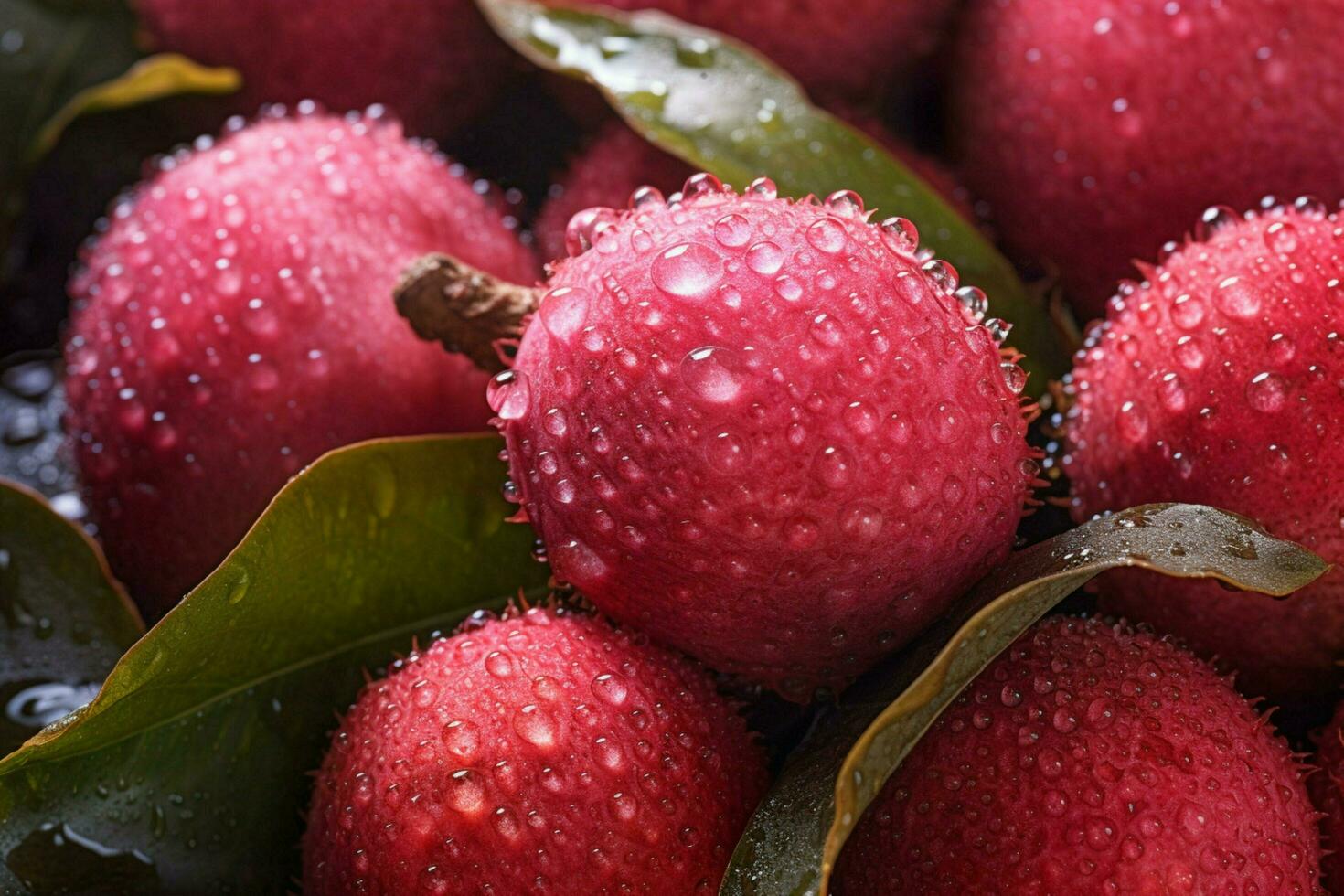 The fresh lychee background is adorned with sparkli photo